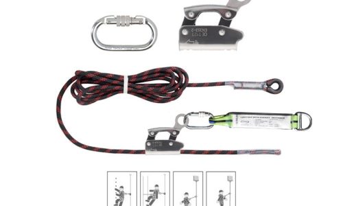 Zagun Can Halatı Örgülü Halattan Halat Tutuculu - Şok Emicili Karabinalı