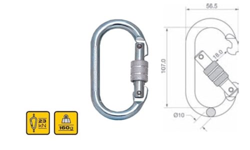 Zagun Vidalı Çelik Karabina -71110